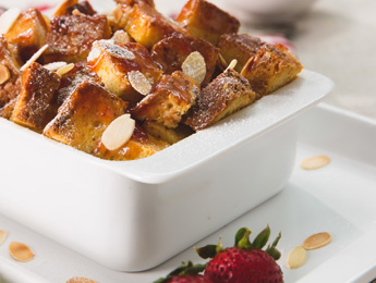 Strawberry Jam Breakfast Pudding